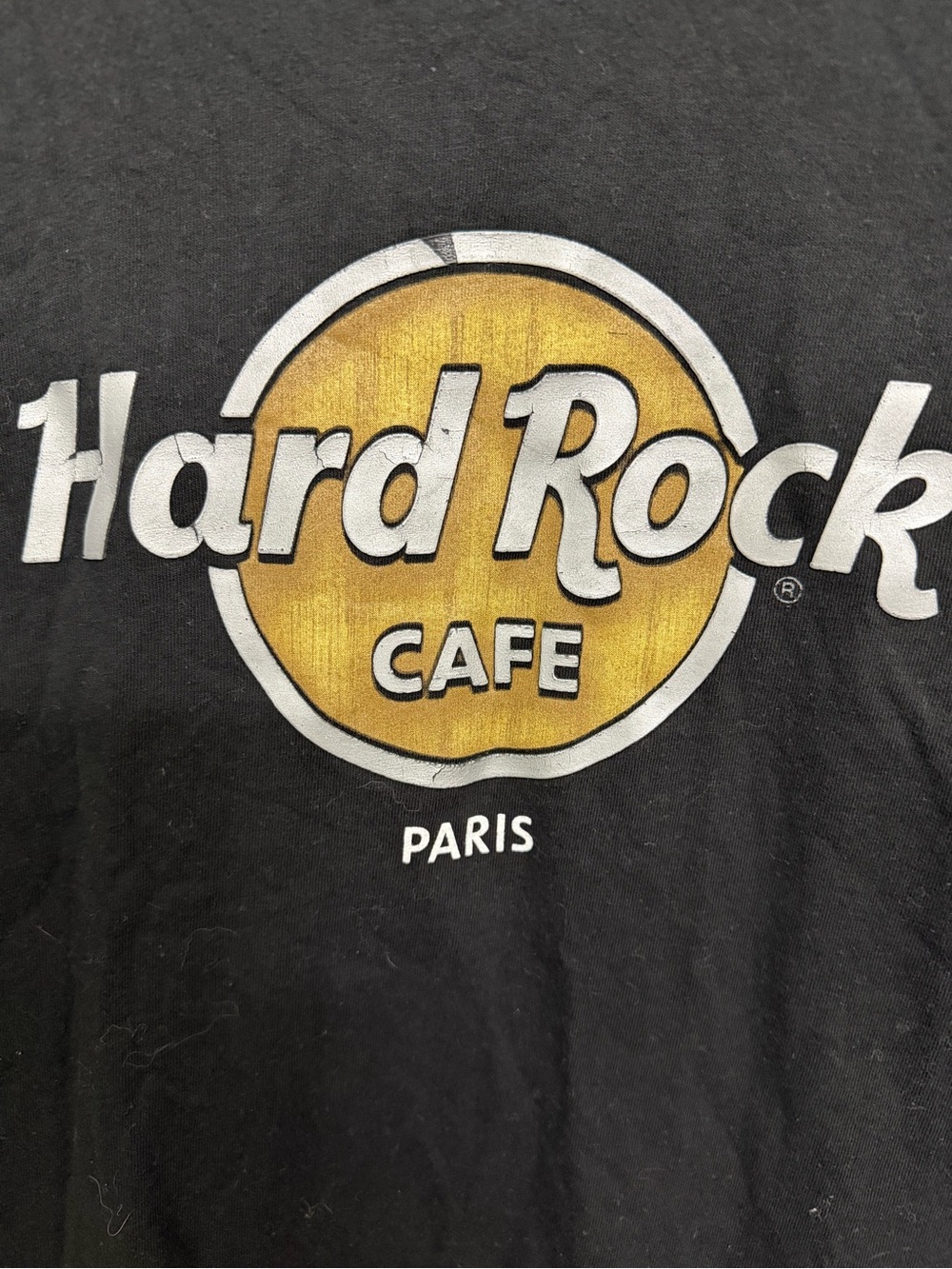 Hard Rock Cafe Black Tee with Yellow Logo - Paris - Picture 3 of 6